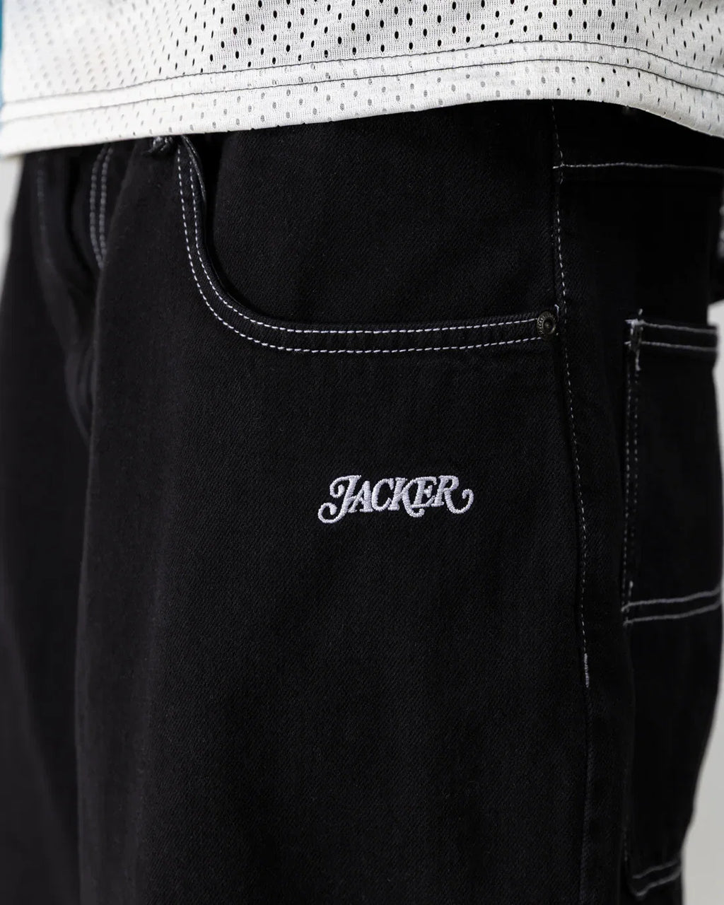 Jacker 'Classic' Denim Baggy Shorts - Black