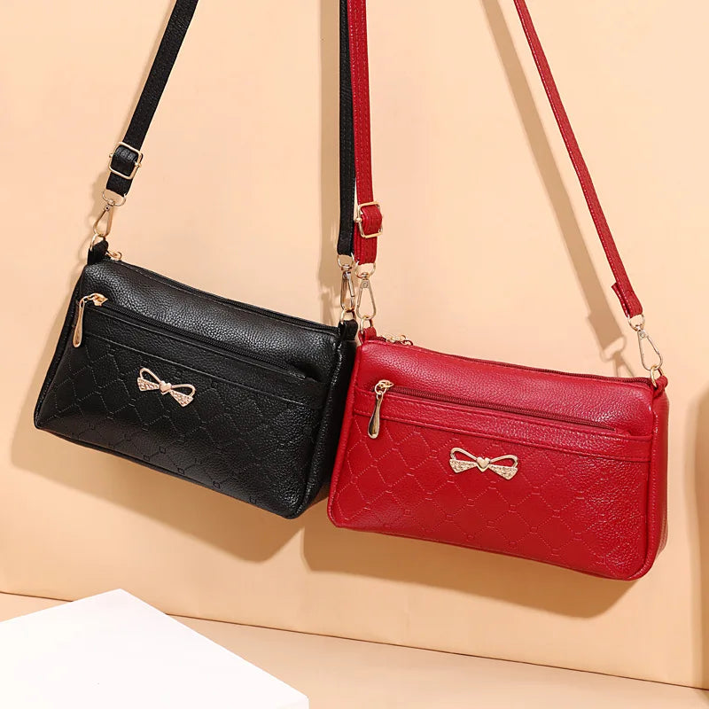 Sac à bandoulière femme en PU – Élégant avec nœud