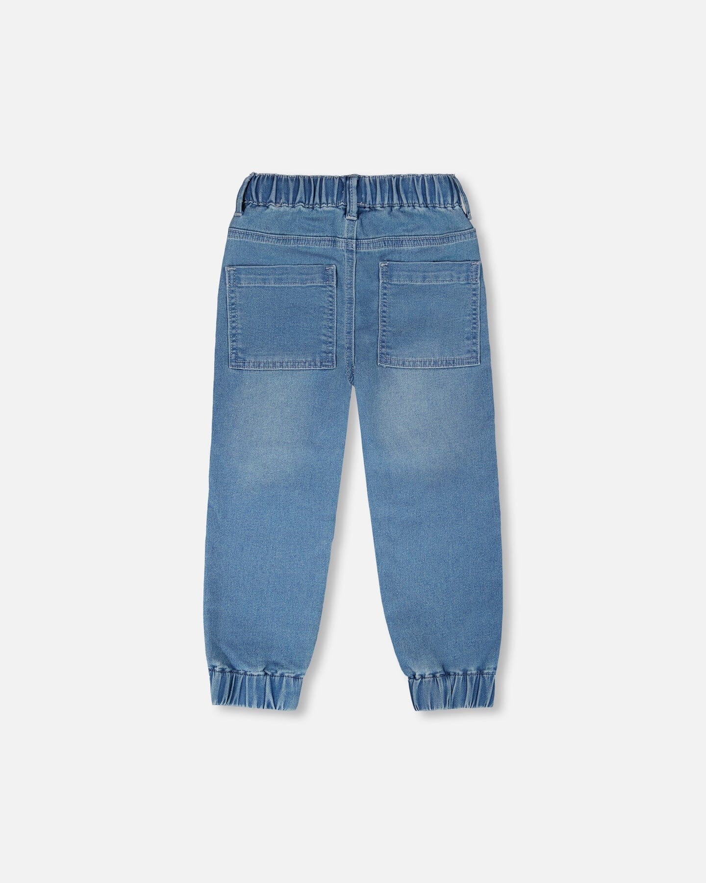 Stretch French Terry Denim Jogger Light Blue