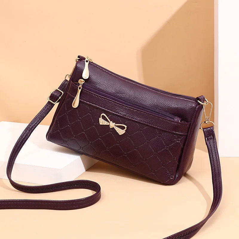 Sac à bandoulière femme en PU – Élégant avec nœud