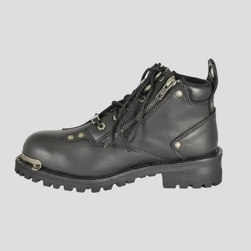 Bottes de moto Milwaukee Leather à double fermeture pour femme