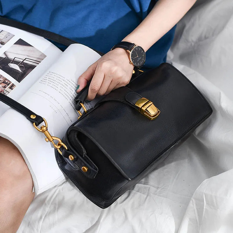 Sac à main femme en cuir véritable – Style vintage