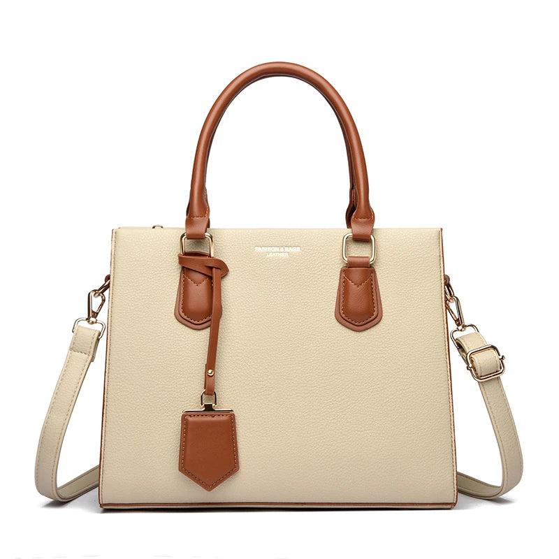 Sac à main femme 3 compartiments en similicuir – Grande capacité