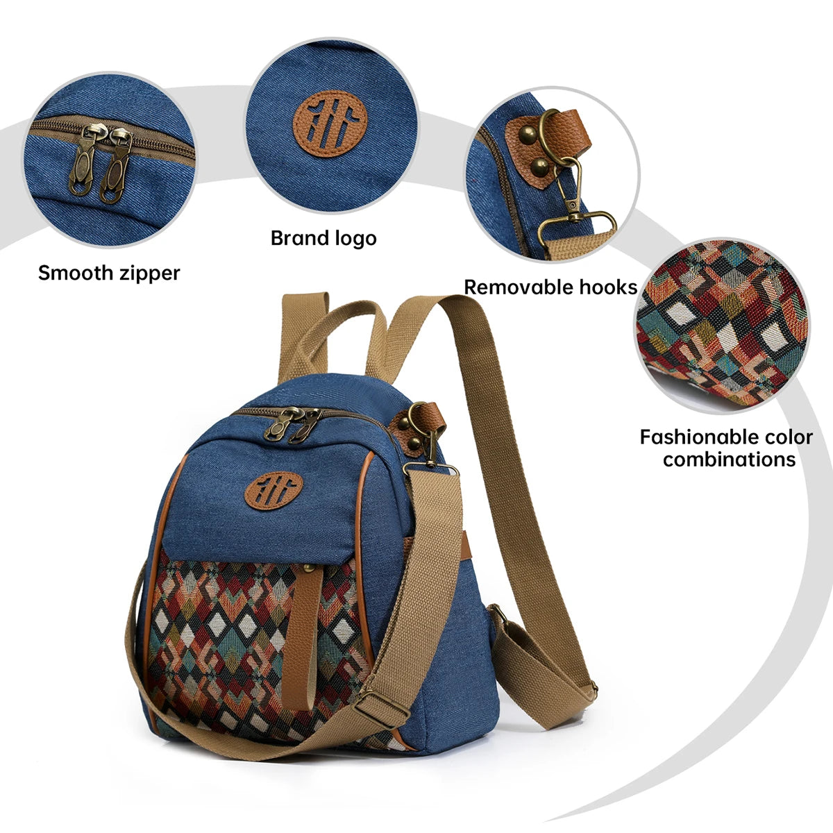 Petit sac bandoulière en toile pour femme – Style tendance