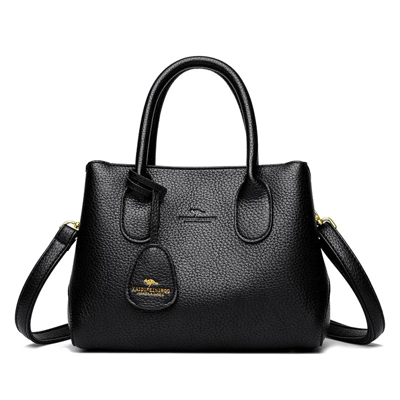 Sac à main femme 3 compartiments en similicuir – Épaule et bandoulière