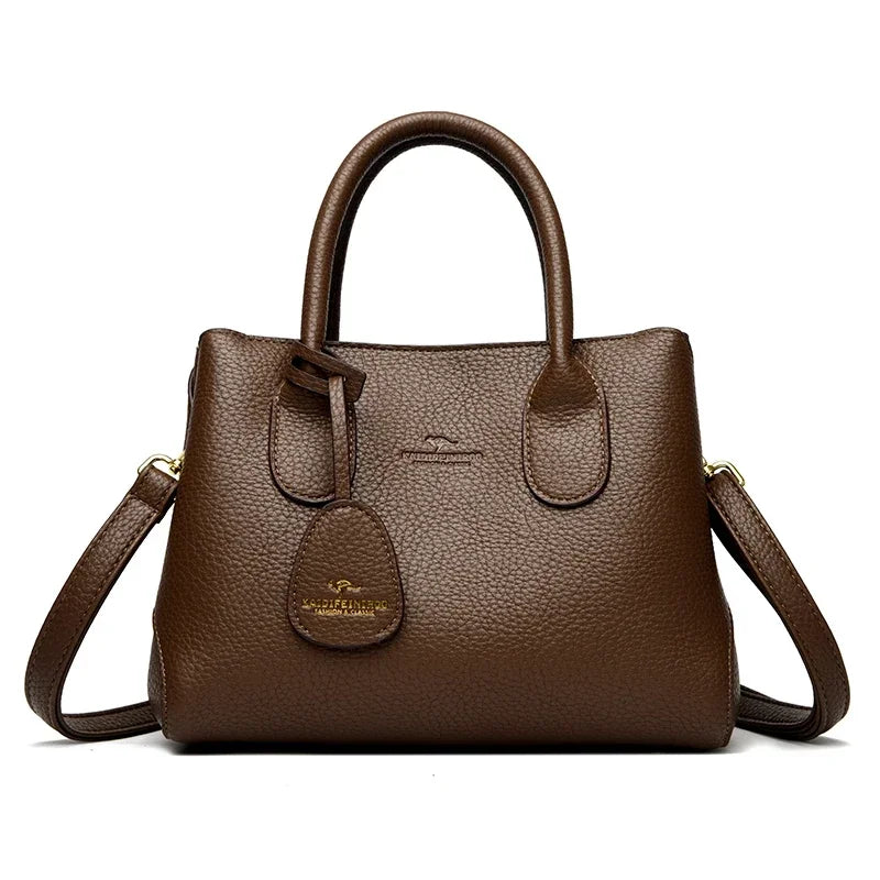 Sac à main femme 3 compartiments en similicuir – Épaule et bandoulière