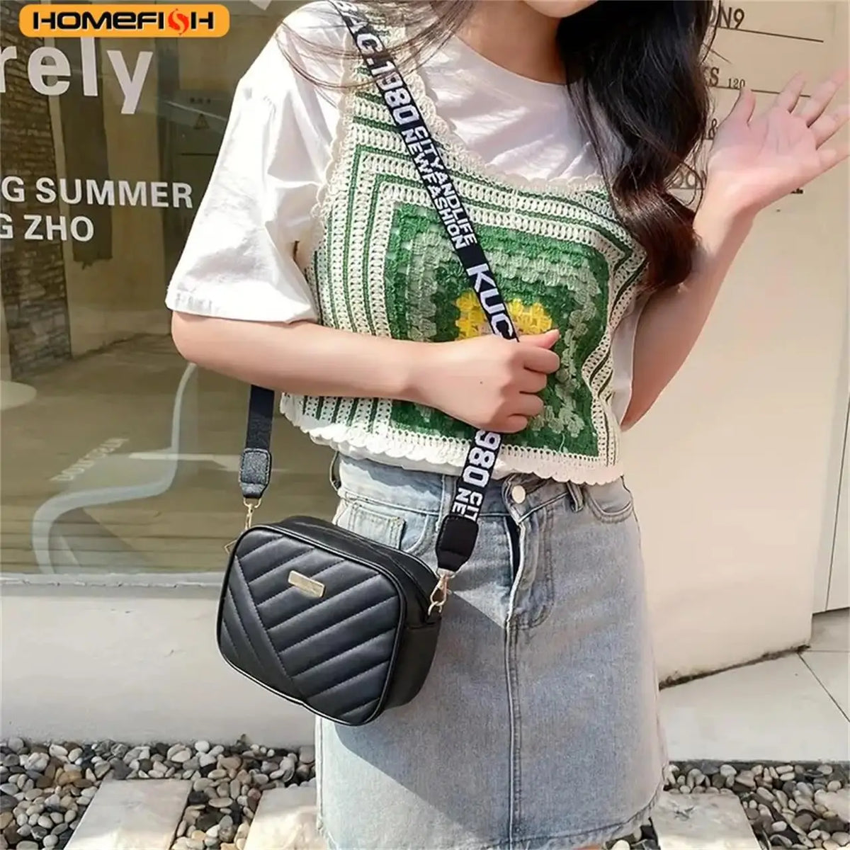 Petit sac bandoulière femme en PU – HOMEFISH