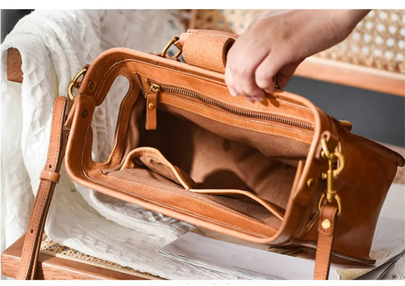 Sac à main femme en cuir véritable – Style vintage