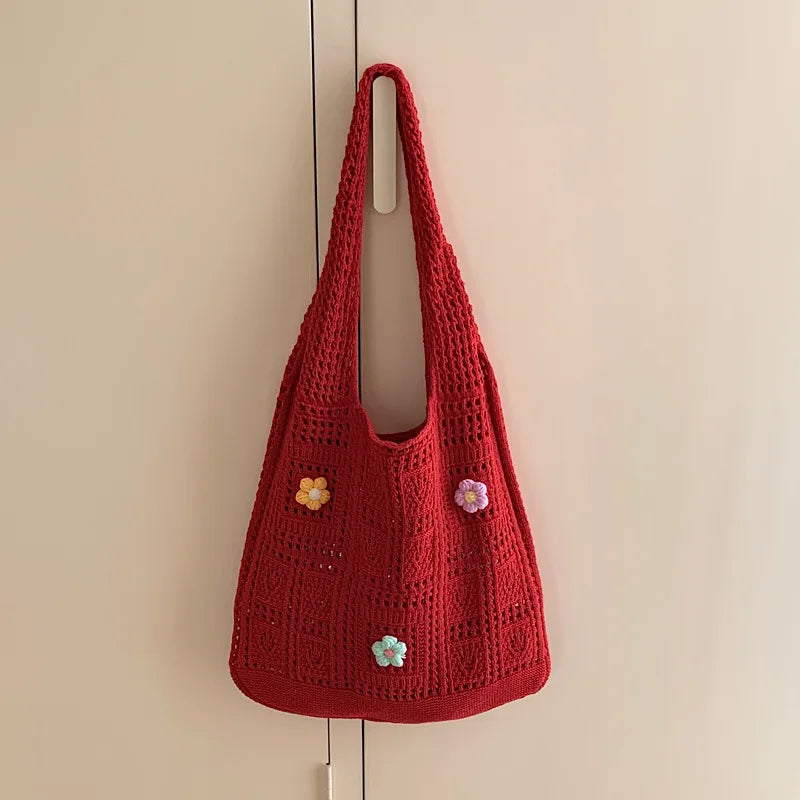 Sac cabas crocheté pour femme – Style bohème