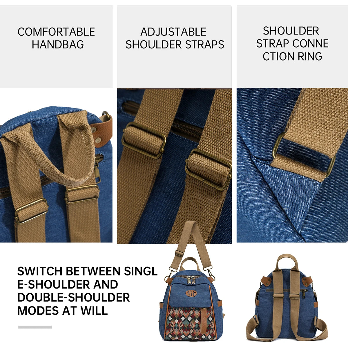 Petit sac bandoulière en toile pour femme – Style tendance