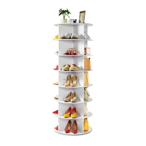 7 Tiers Rotating Shoe Rack Tower, 360° Spinning Shoe Rack, Revolving